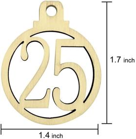 img 1 attached to 🎁 Set of 25 Wooden Number Gift Tags for Wedding Party Decor, Gift Box, Christmas Ornaments