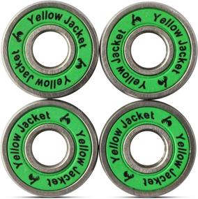 img 3 attached to 🦎 Yellow Jacket Premium Kick Scooter Bearings, Jungle Green (4-Pack), 608 ABEC 9