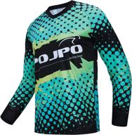 🚴 jpojpo men's long sleeve cycling jersey mtb t shirt for youth off-road motorcycle, anti-uv bicycle apparel logo