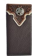 👛 premium western concho leather bifold wallet: stylish and functional logo