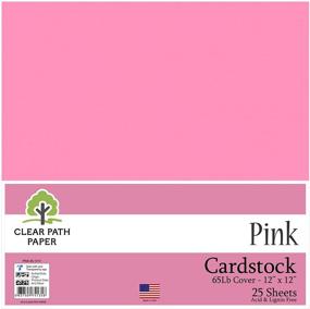img 3 attached to Pink Cardstock 12x12 - 65lb Cover - 25 Sheets - High-Quality Craft Paper by Clear Path