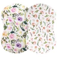 🌺 pobibaby allure: premium bassinet sheets - ultra-soft, floral pattern - safe & snug for standard bassinets (2 pack) logo