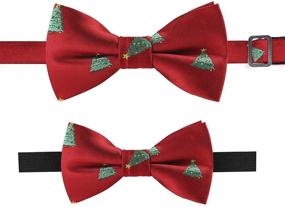 img 3 attached to 🎄 Alizeal Snowflake Pre Tied Christmas Boys' Accessories - Background and More!