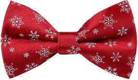 img 4 attached to 🎄 Alizeal Snowflake Pre Tied Christmas Boys' Accessories - Background and More!