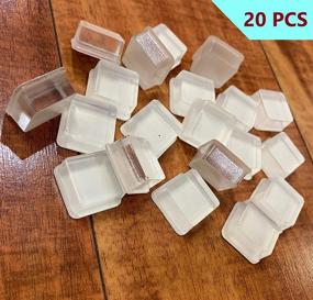 img 4 attached to 🔳 20 Pieces of Clear Tall Square Adhesive Rubber Bumper Pads - Rubber Feet for Speakers, Electronics, Furniture, Appliances, and Audio Equipment - Enhance Protection and Stability