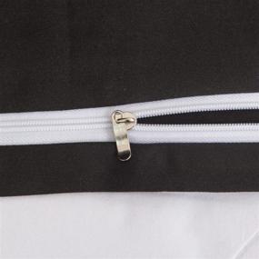 img 1 attached to 🛏️ Превосходное постельное белье, одеяло для двуспальной кровати, черное, размер Queen | Набор одеял для кровати Queen с застежкой на молнии - 3 штуки (90x90 дюймов)