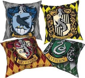 img 3 attached to 🏻 Set of 4 Akyuu Harry Hogwarts School Potter Pillow Covers - 18x18 inches, Perfect for Home Decor, Room, Couch, Sofa, Bed