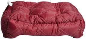 img 1 attached to Premium Burgundy Rectangle Pet Bed- All Season Comfort, 25x21 Inches (Pack of 1)