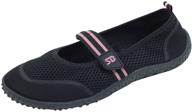 👟 black slip-on water shoes with strap - women's size 6 logo