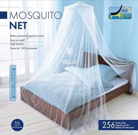 img 3 attached to 🛏️ Just Relax Decorative Elegant Bed Net Canopy Set: Perfect for Beds, Cribs, Hammocks - Indoor/Outdoor Use, Includes Full Hanging Kit (White, Twin/Full)