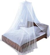 🛏️ just relax decorative elegant bed net canopy set: perfect for beds, cribs, hammocks - indoor/outdoor use, includes full hanging kit (white, twin/full) logo