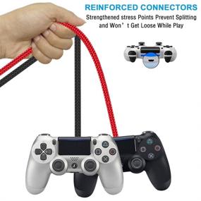 img 2 attached to ⚡ High-Quality 6Ft Dual Pack PS4 Controller Charger Cable for Xbox One & Playstation 4 - Fast Charging, Micro USB Data Wire Included