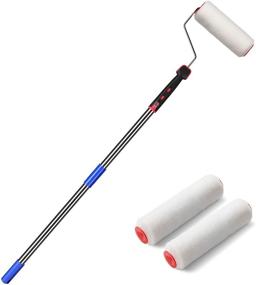 img 4 attached to 🎨 FLY HAWK 8 FT Multi-Function Paint Roller Kit: Efficient House Painting with Stainless Steel Pole, New Splicing Rod, and Mural Brush for Walls and Ceiling - White