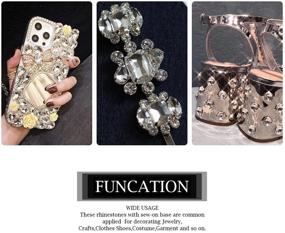 img 1 attached to TANOSII Rhinestones Crystal Flatback Jewelry