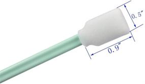 img 2 attached to 🧼 50pc 5.1" Square Rectangle Foam Cleaning Swab Sticks - Ideal for Solvent Format Inkjet Printer Roland Optical Equipment