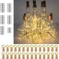 🍾 tibodew 28 pack 20 led wine bottle lights with cork: battery operated fairy string lights for crafts, party, wedding, halloween, christmas decoration logo