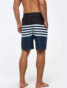 img 3 attached to SILKWORLD Shorts Athletic Striped_Black XX Large