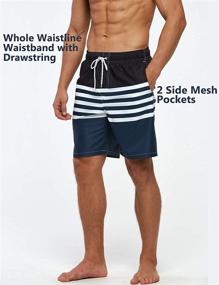 img 2 attached to SILKWORLD Shorts Athletic Striped_Black XX Large