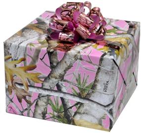 img 1 attached to Принадлежности для подарочной упаковки розового камуфляжа