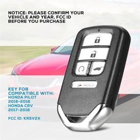 img 2 attached to 🚗 VOFONO Умный автомобильный ключ без ключа Key Fob для Honda Pilot 2016-2018 и CRV 2017-2018 (FCC ID: KR5V2X)