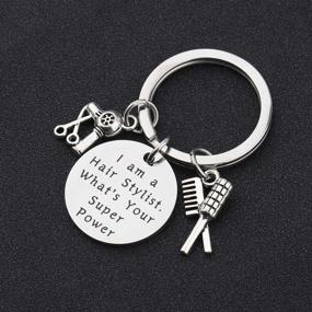 img 1 attached to KUIYAI Hair Stylist Keychain: Embrace Your Superpowers in Style!