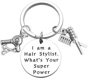 img 4 attached to Брелок для ключей Hair Stylist KUIYAI: Объявите о своих суперспособностях со стилем!