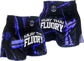 img 1 attached to 🩳 FLUORY Muay Thai Shorts: XS-4XL Sizes, Colorful Boxing Shorts for Men, Women & Kids