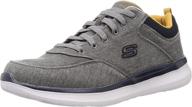 👟 skechers delson 2 0 charcoal men's shoe logo