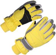 xtacer children's ski snow gloves - winter warm cold weather gloves for boys and girls, ideal for snowboarding logo