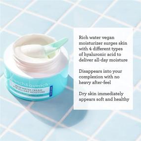 img 3 attached to Drench & Quench Hydrating Water Cream - All Day Moisturizer for Dry Skin, 4 Hyaluronic Acids & Ceramides, Clean Formula, Fragrance-Free, Paraben-Free, Cruelty-Free, Vegan, 1.7 fl oz