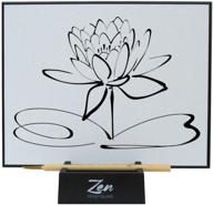 zen artist board for relaxing watercolor painting and stress relief meditation - large magic drawing board with bamboo brush logo