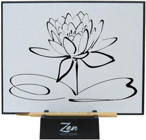 img 4 attached to Zen Artist Board for Relaxing Watercolor Painting and Stress Relief Meditation - Large Magic Drawing Board with Bamboo Brush