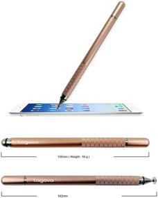 img 2 attached to 🖊️ Premium Metal Stylus Pen for Capacitive Touch Screens - Long Universal Pencil for iPad Pro, iPhone, iOS, Android, Windows Tablet (Rose Gold)