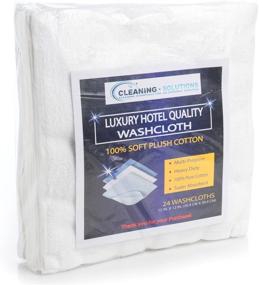 img 1 attached to 🧼 Simpli-Magic 79125 Cotton Washcloths, Premium 12"x12" White Set - Pack of 24: High-Quality and Durable