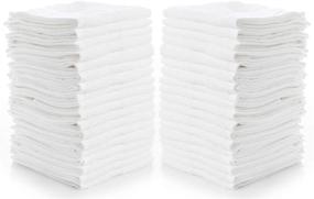 img 2 attached to 🧼 Simpli-Magic 79125 Cotton Washcloths, Premium 12"x12" White Set - Pack of 24: High-Quality and Durable