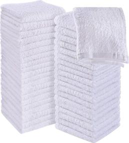 img 4 attached to 🧼 Simpli-Magic 79125 Cotton Washcloths, Premium 12"x12" White Set - Pack of 24: High-Quality and Durable