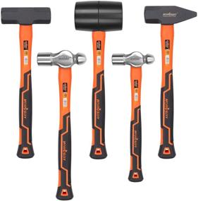 img 4 attached to 🔨 HORUSDY 3LbCross Rubber Hammer Set - 5 Piece