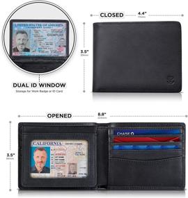 img 2 attached to SERMAN BRANDS Capacity Charcoal Executive Men's Accessories for Wallets, Card Cases & Money Organizers