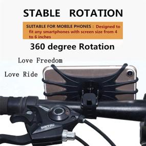 img 1 attached to 📱 Universal 360°Rotation Bike Phone Holder Mount for Bike, Motorcycle - Huangzhao Phone Holder for iPhone Xs X XR 8 7 Plus