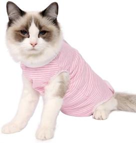 img 4 attached to Dotoner Cat Surgical Recovery Suit – Soft Abdominal Wound Bandage Shirt, Professional Medical Suit for Cats Post-Surgery – Cone E-Collar Alternative with Indoor Pet Clothing