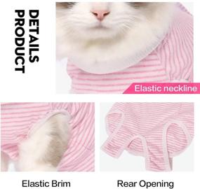 img 3 attached to Dotoner Cat Surgical Recovery Suit – Soft Abdominal Wound Bandage Shirt, Professional Medical Suit for Cats Post-Surgery – Cone E-Collar Alternative with Indoor Pet Clothing