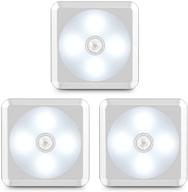 🔦 urpower motion sensor light indoor, battery operated closet light - wireless stick-on night lights for stair, cabinet, closet, bathroom - cool white (3 pack) логотип