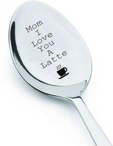 img 4 attached to ☕ Engraved Spoon Gift for Mom - Love You A Latte with Cup Design - Birthday, Mother's Day, Women's Gifts - Cute and Thoughtful Present