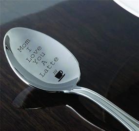 img 1 attached to ☕ Engraved Spoon Gift for Mom - Love You A Latte with Cup Design - Birthday, Mother's Day, Women's Gifts - Cute and Thoughtful Present