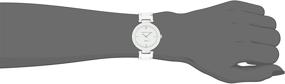 img 1 attached to Потрясающие часы Anne Klein AK/1019WTWT с бриллиантовыми акцентами и элегантным керамическим браслетом для женщин.