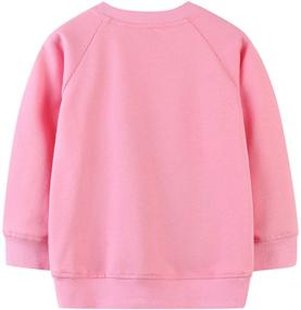 img 3 attached to 🧥 HILEELANG Girl Winter Sweatshirts – Pullover Crewneck Tops with Long Sleeves