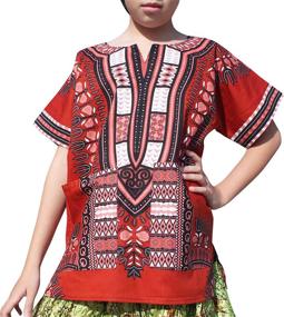 img 2 attached to 👚 Colorful African Dashiki Children's Clothing: Stylish Tops, Tees & Blouses for Boys and Girls by RaanPahMuang