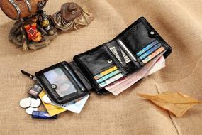 img 2 attached to 👔 Genuine Leather Men's Wallets, Card Cases & Money Organizers: Bifold, Trifold, and Contact Accessories