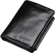 👔 genuine leather men's wallets, card cases & money organizers: bifold, trifold, and contact accessories logo