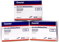 🩹 latex-free adhesive dressing strips bandages - 1 x 3 inches - 100/box (pack of 3, 300 total), coverlet included logo